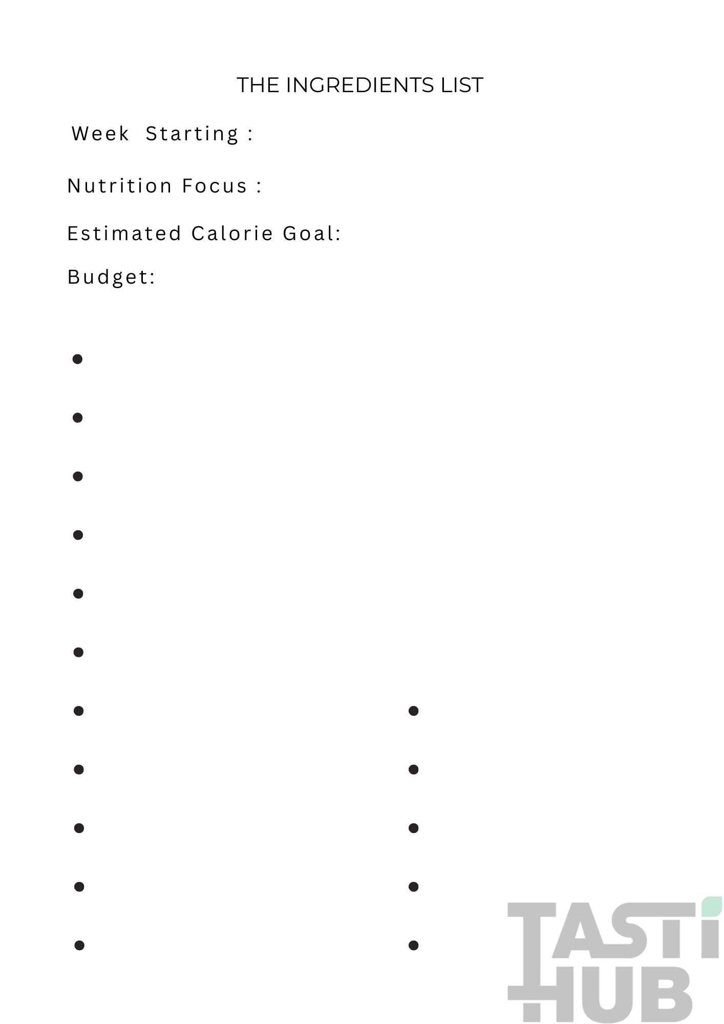The Conscious Meal Planner
